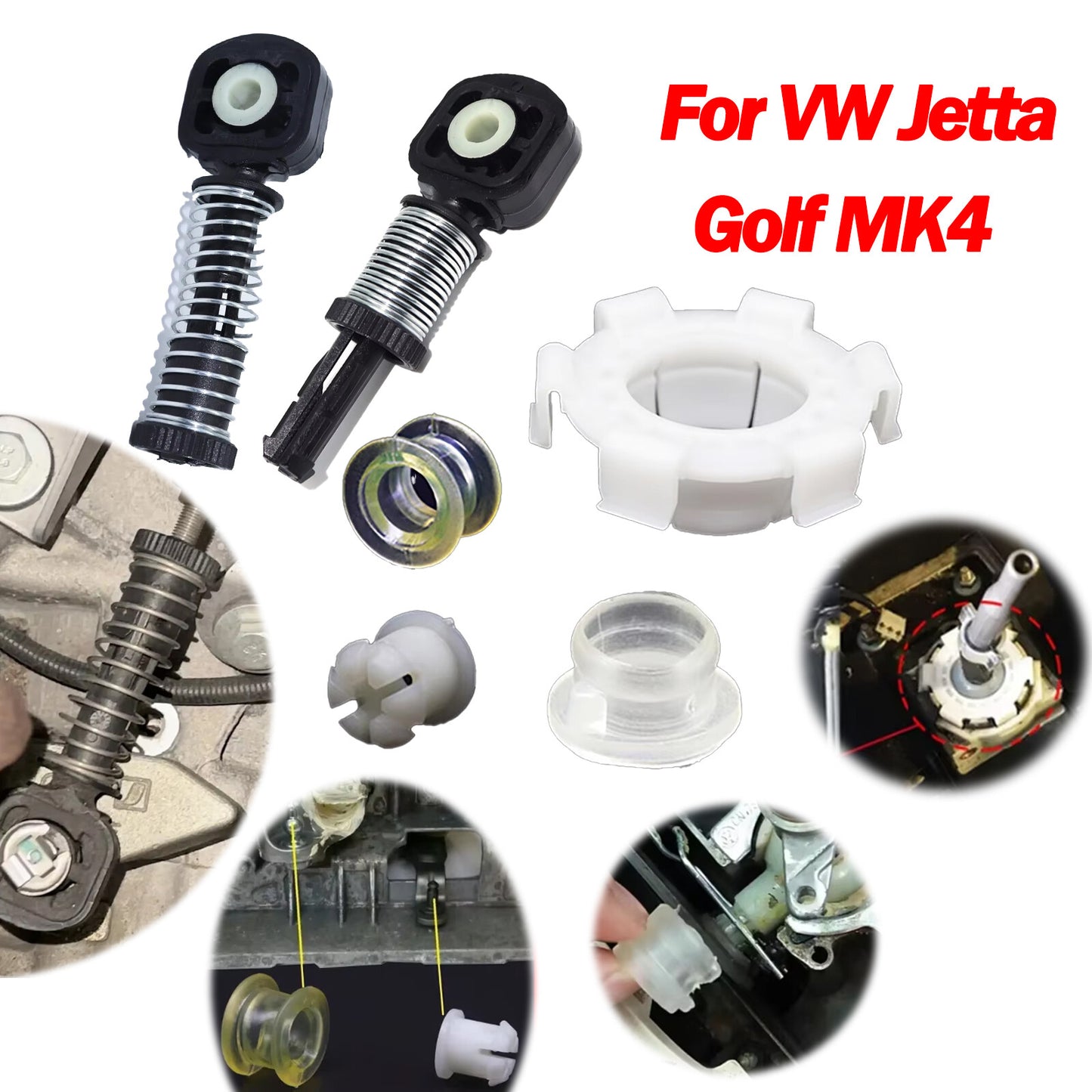 for VW for Jetta Manual Gear Shift Lever Cable Bushing Kit Selector Shaft Collect