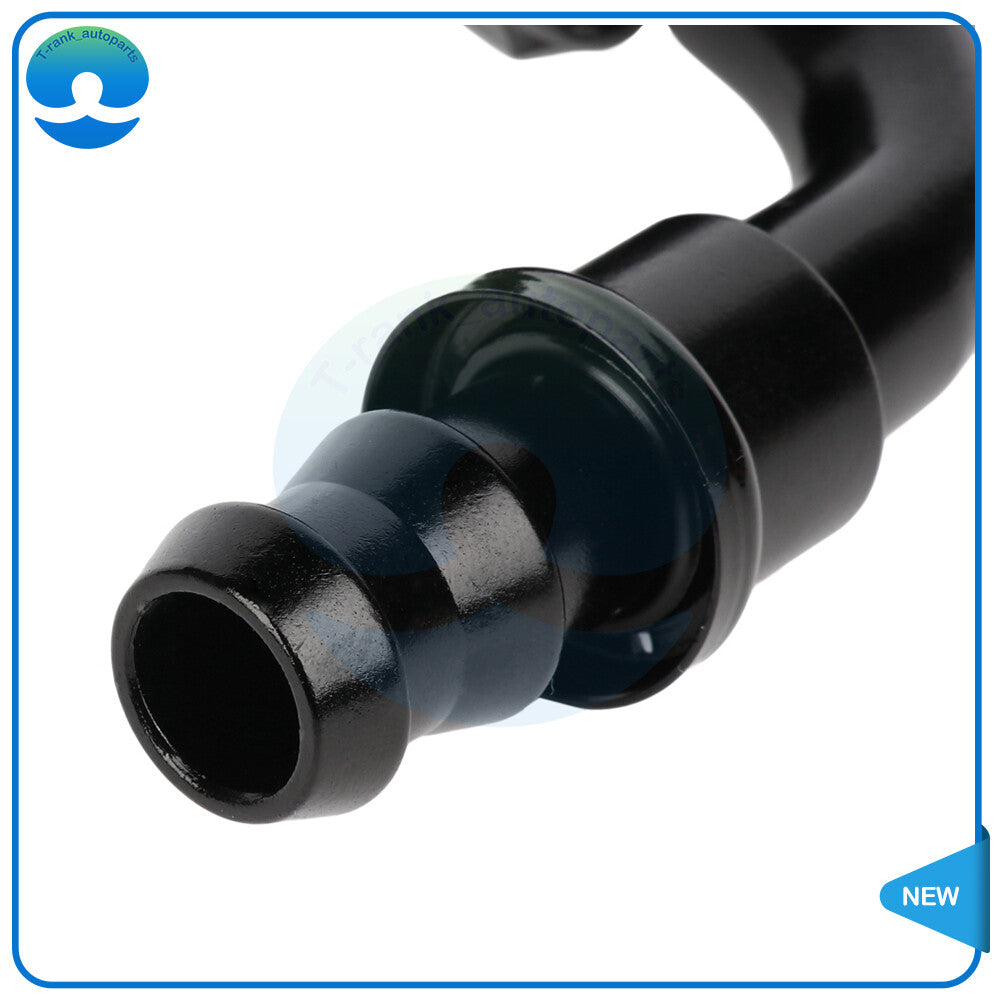 2Pcs 8AN 90 Degree Push on Lock Hose Fitting Oil/Fuel/Gas Line Adapter Black