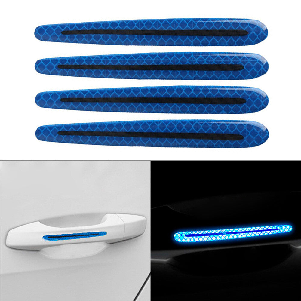 Car Door Handle Reflective Sticker Scratch Protection Universal UK Carbon Fiber