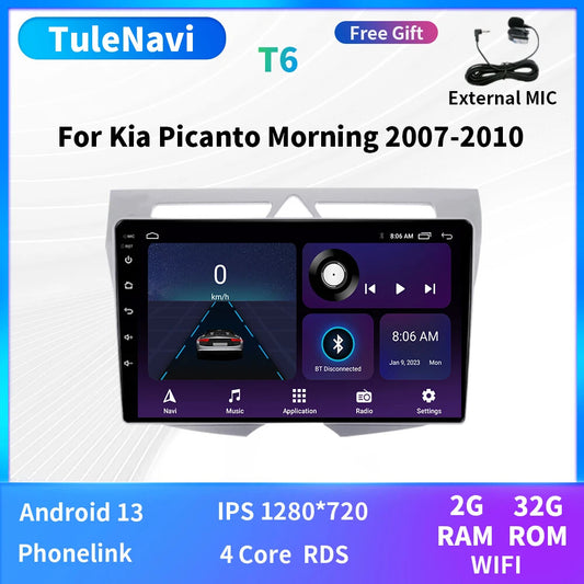 for Kia Morning Picanto Android Car Multimedia Video Player Screen Radio DSP GPS
