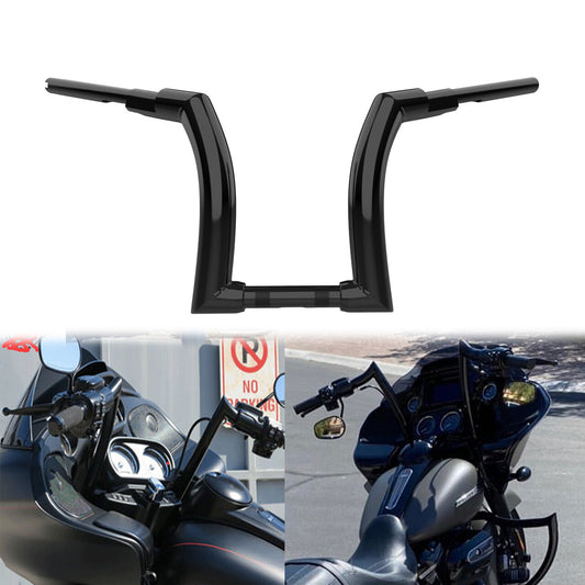 Black 14 Ape Hanger Handlebar 1.25 Riser for Harley Road King Road Glide 14-23