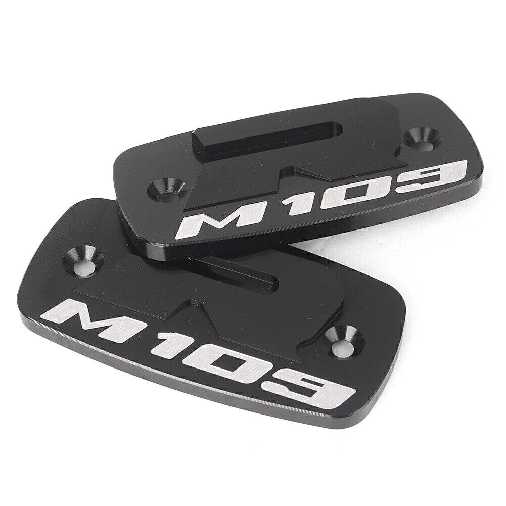 2x Brake Reservoir Caps Cover Fit for SUZUKI Boulevard M109R 2007-2016 Black