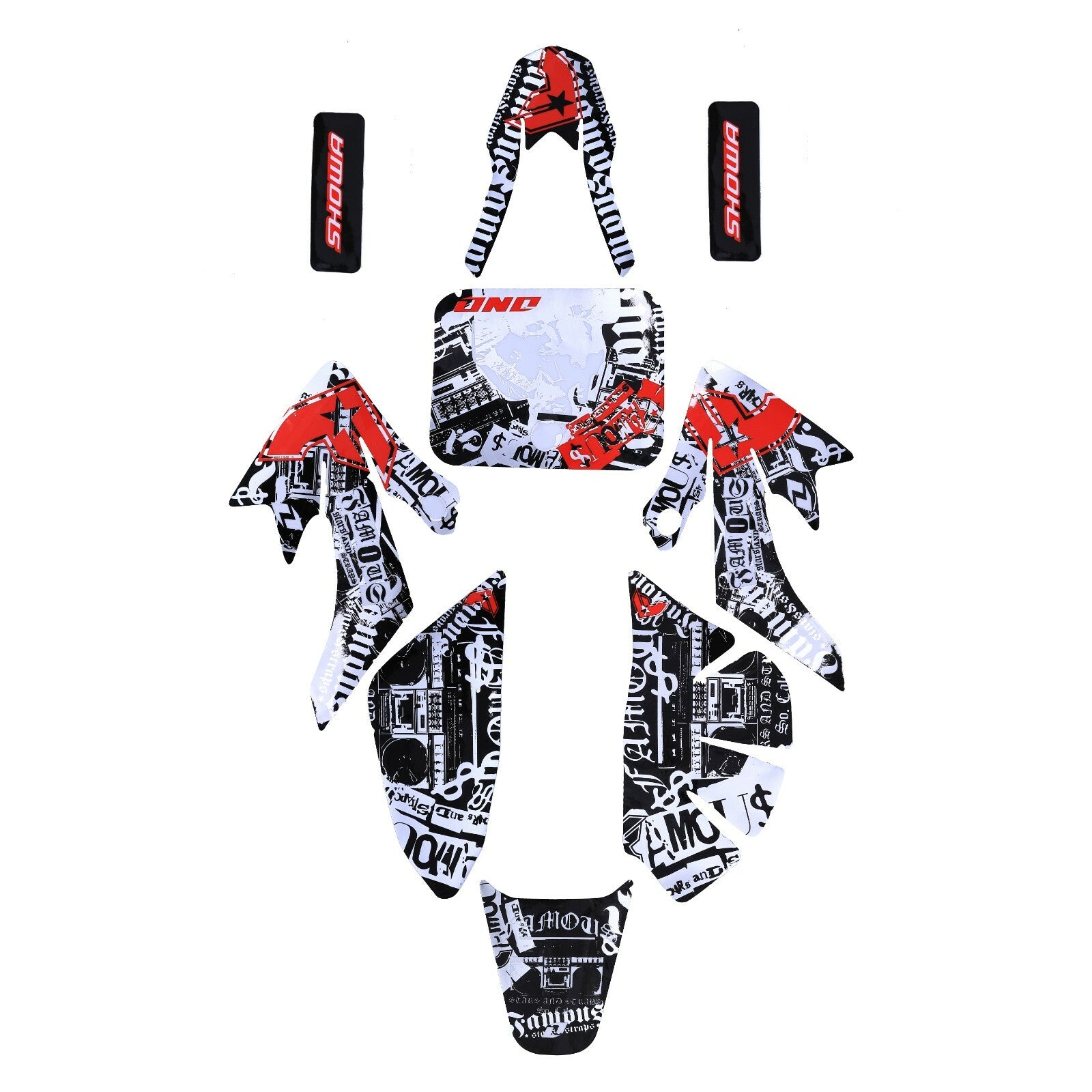 Plastic aerodynamic decal for seat for CRF50 XR50 cooler SSR 110cc 125cc Pit bicycles