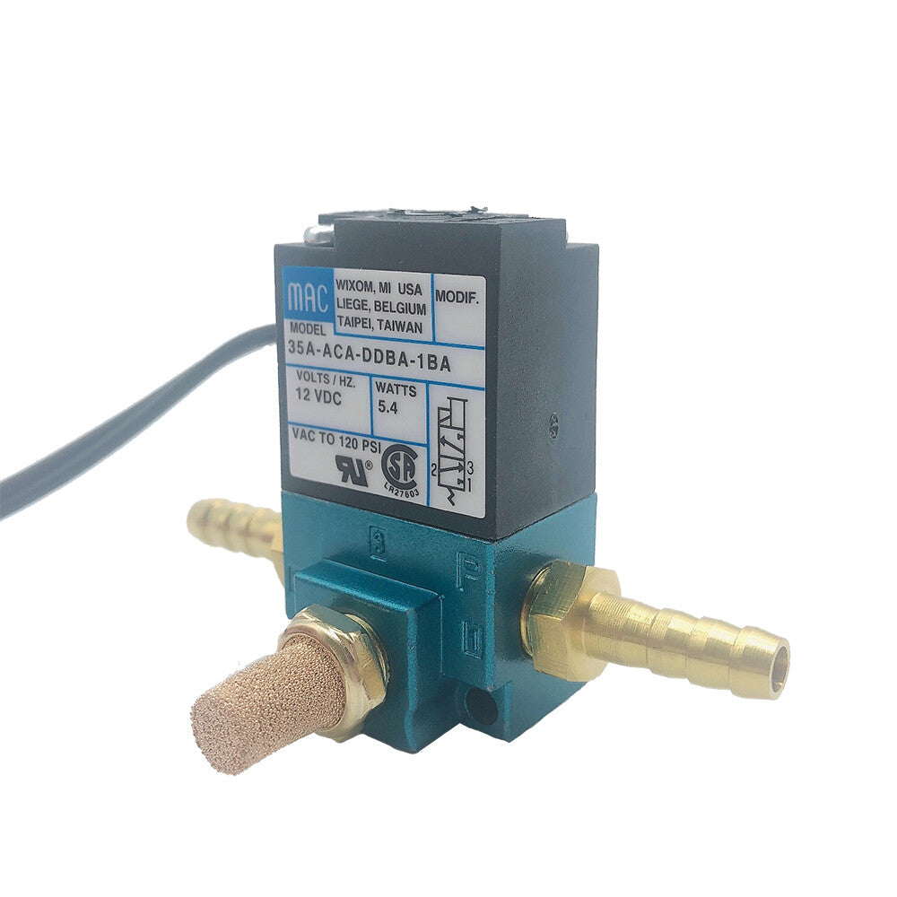 ECU 3Port 12V Electronic Boost Control Solenoid Valve W/ Brass Fittings PWM MAC
