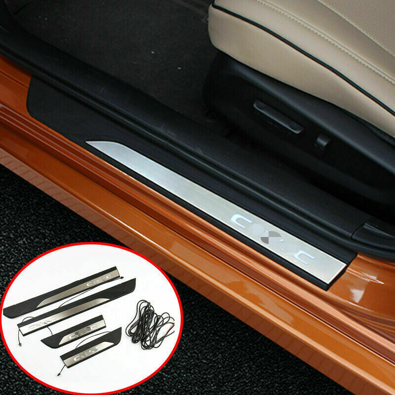 for Honda for Civic 2016-2021 LED Side Door Sill Scuff Plate Molding Protector Trims