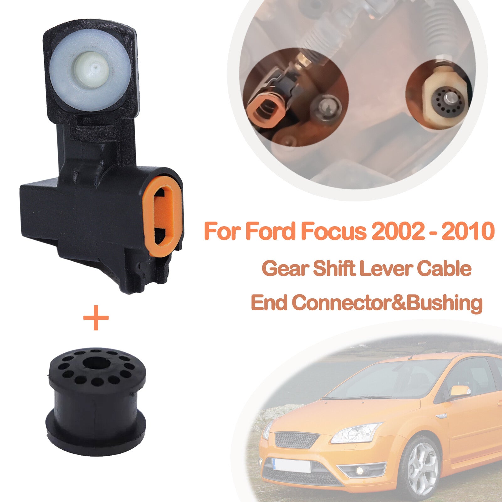 for Ford Focus Gear Shift Cable End Rod Linkage Connector Bracket Kit 2002-2010