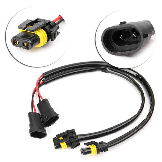 H8/H11-To-9006 Headlight Conversion Pigtail Connectors Wiring Harness
