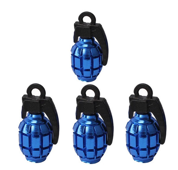 Car tire valve cover rod air dust cover blue rocket dustproof  for ford  4-piece set