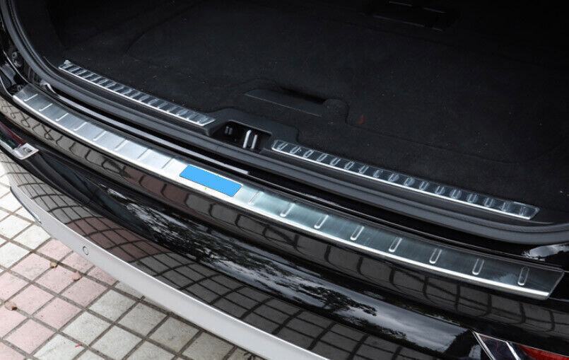 for Volvo XC90 2017-2022 Silver Steel Car Outer Rear Bumper Protector Sill Cover