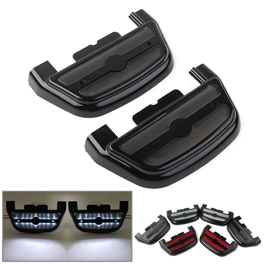 Led Light Passenger Footboard Floorboard Cover for Harley Touring Road King Dyna