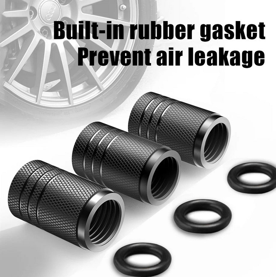 4-piece car tire valve cover rod air dust cover silver black skull for Mitsubishi