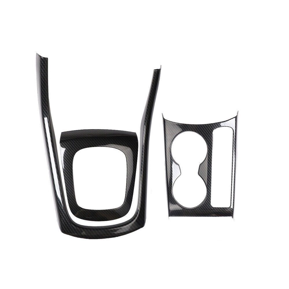 Fit for Audi Q3 15-18 ABS Carbon Fiber Console Gear Shift Water Cup Cover Trims