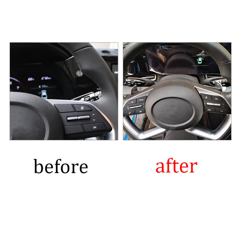 for Hyundai for Elantra 2021-2023 Black Silver Car Steering Wheel Paddle Shifters 3X