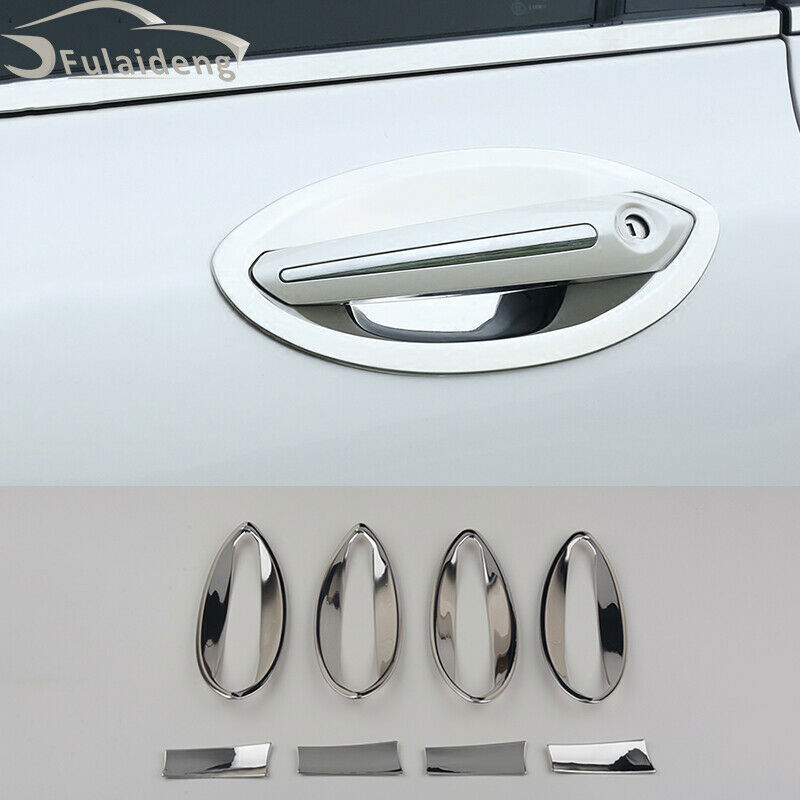 8P for Lincoln MKZ 2017-2020 Chrome External Door Handle Bowl Cover Molding Trim