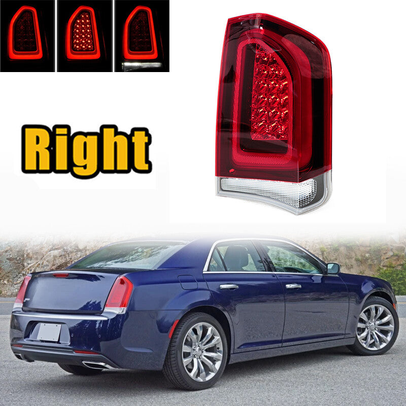 Right Black Tail Light for Chrysler 300 2015-2023 LED Turn Signal Light 1PCS