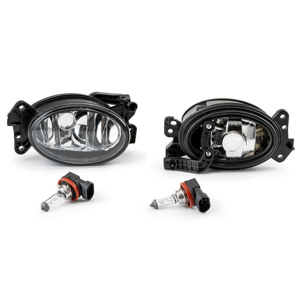 2 fog light lenses for 2007-09 for Mercedes-Benz E320 R320 E63 AMG models - clear glass lens light