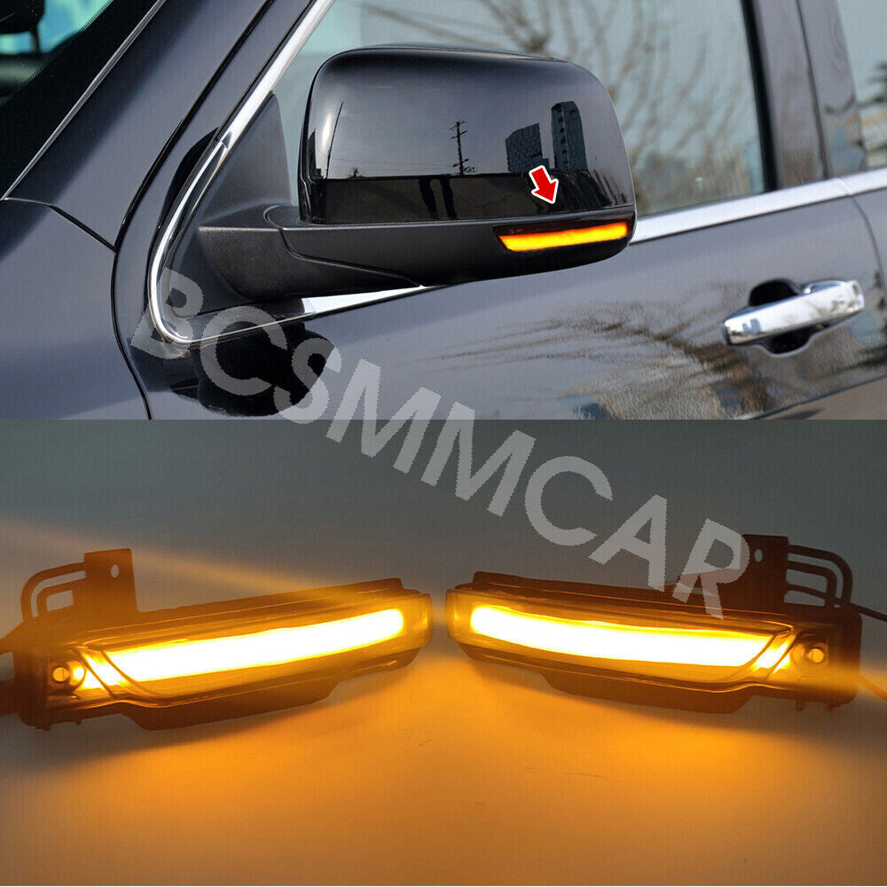 Side Mirror Lamp Pair Dynamic Turn Signal Fit for Dodge Durango SRT Hellcat 2021