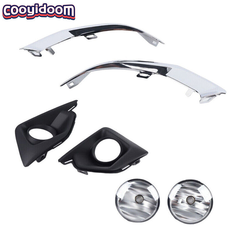 Set Front Bumper FogLamp Light w/bezel For 2018-2021 for Chevrolet Traverse Complete