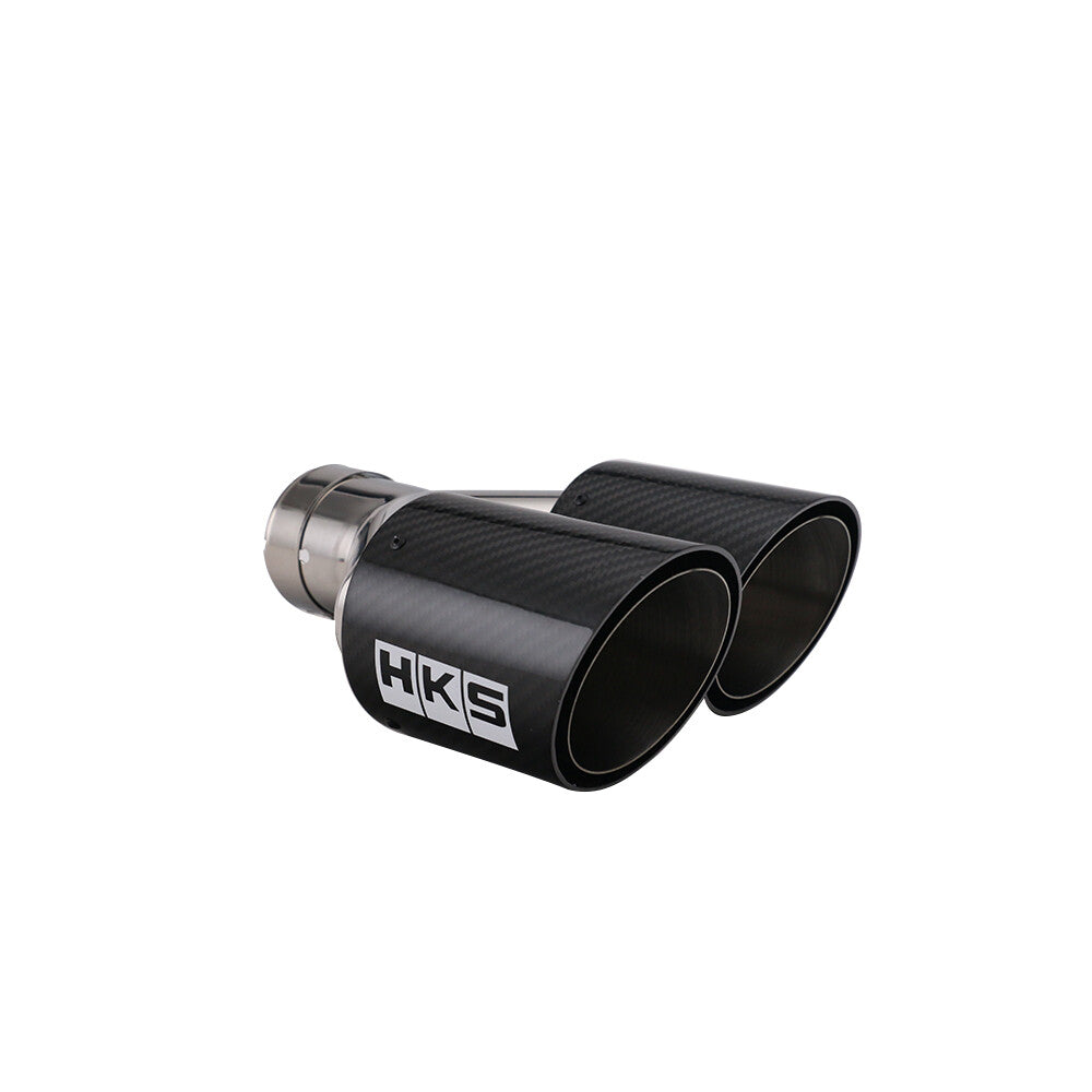 Universal Carbon Fiber Exhaust Tip Dual Pipe ID:2.5 63mm OD:3.5 89mm Glossy