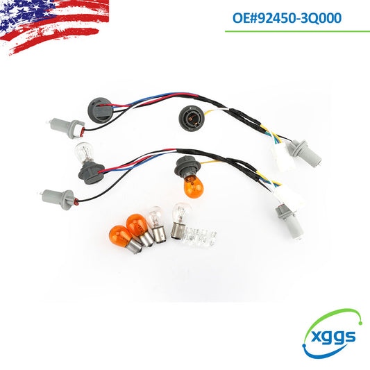 2-Piece Rear Taillight Socket Wiring Harness 92450-3Q000 new for Hyundai Sonata 2011-2014