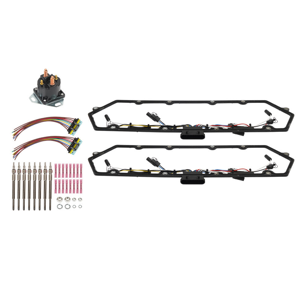 Valve Cover Gaskets  8 Glow Plugs RelayHarness for Ford F250 F350 E250 Diesel