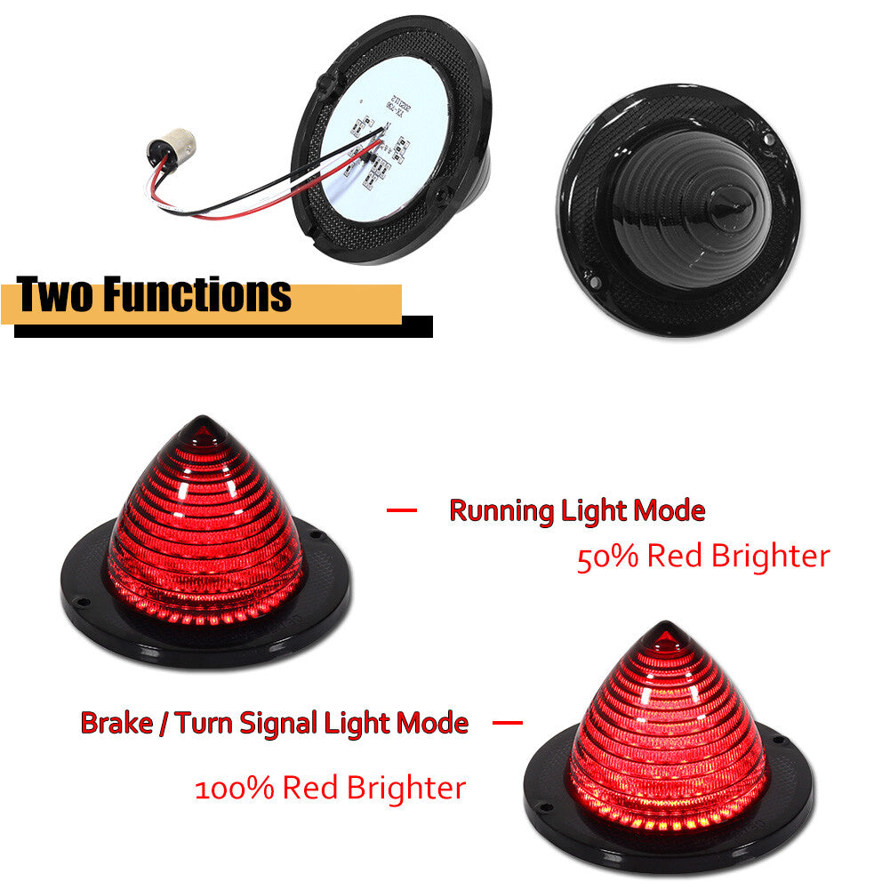 Suitable for 60-61 Impala for Chevrolet El Camino brake taillight smoke lens guide script (pair)