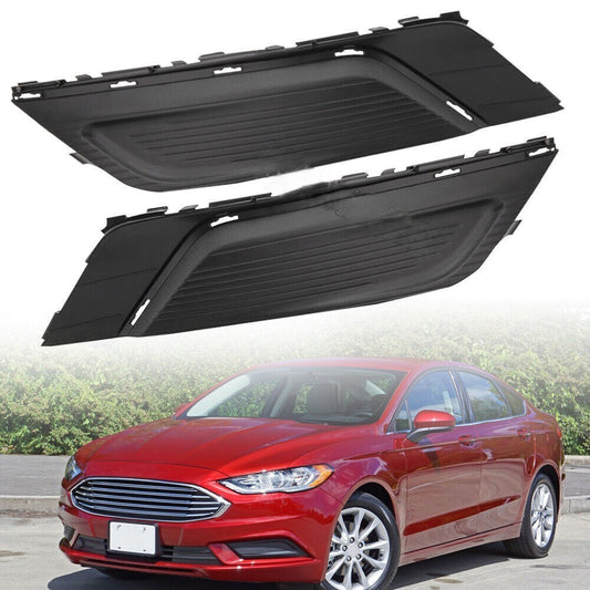 New left and right front fog light cover bezels for 2017-2018 for Ford Fusion.