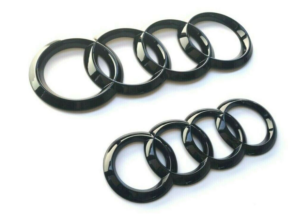 Suitable for Audi A3 SS RS3 hatchback cap, rear badge ring, boot badge logo, gloss black