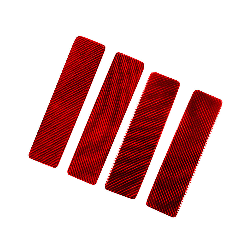 4pcs Red Carbon Fiber Door Side Door Panel Trim for Dodge for Ram 1500 2009-2012
