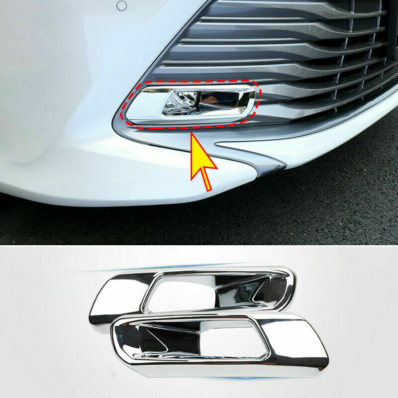 for Toyota for Camry XLE/LE/L 2018-2020 Chrome ABS Front Fog Light Lamp Cover Trims