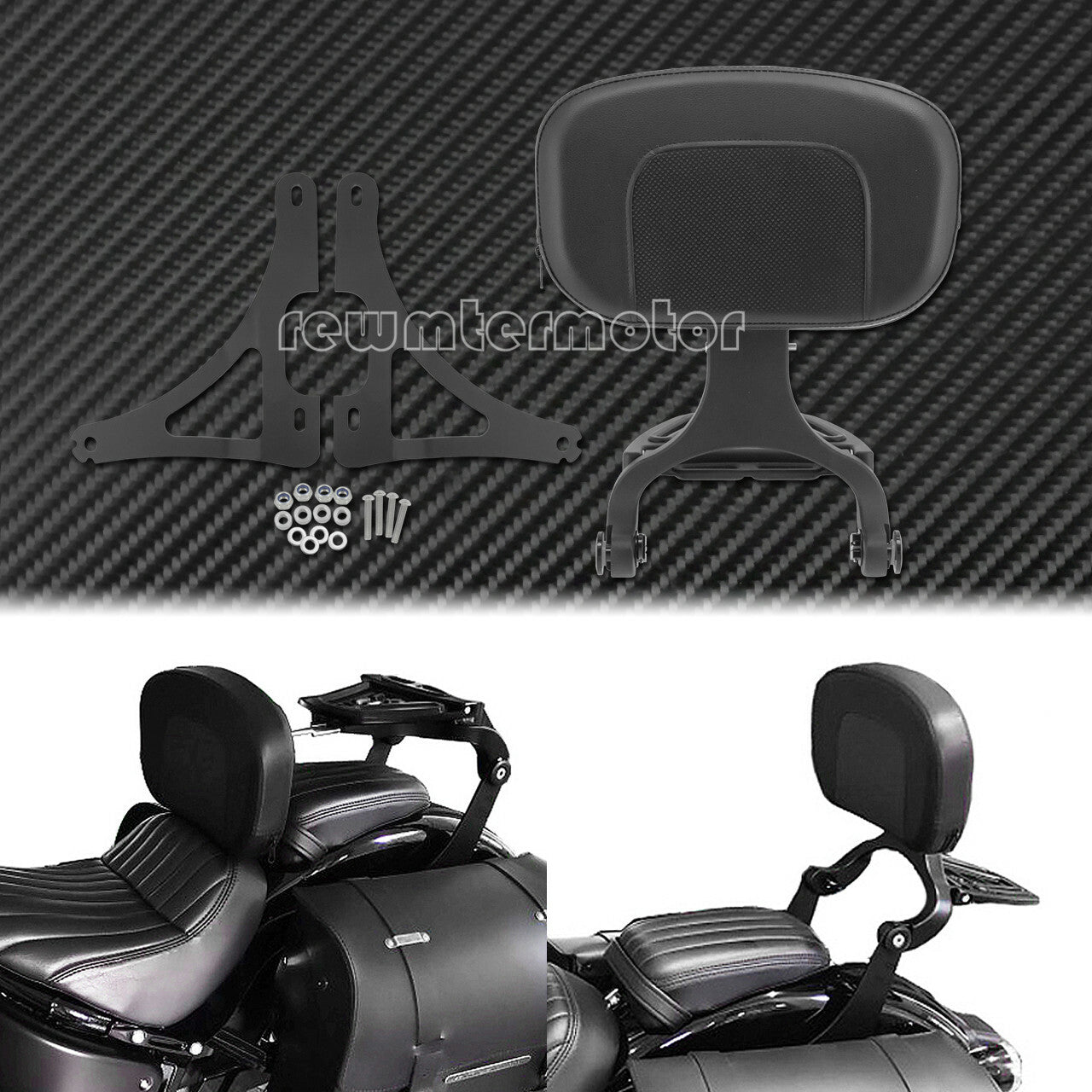Motorcycle Multi-Purpose Driver  Passenger Backrest Fit For Sportster 2000-2022