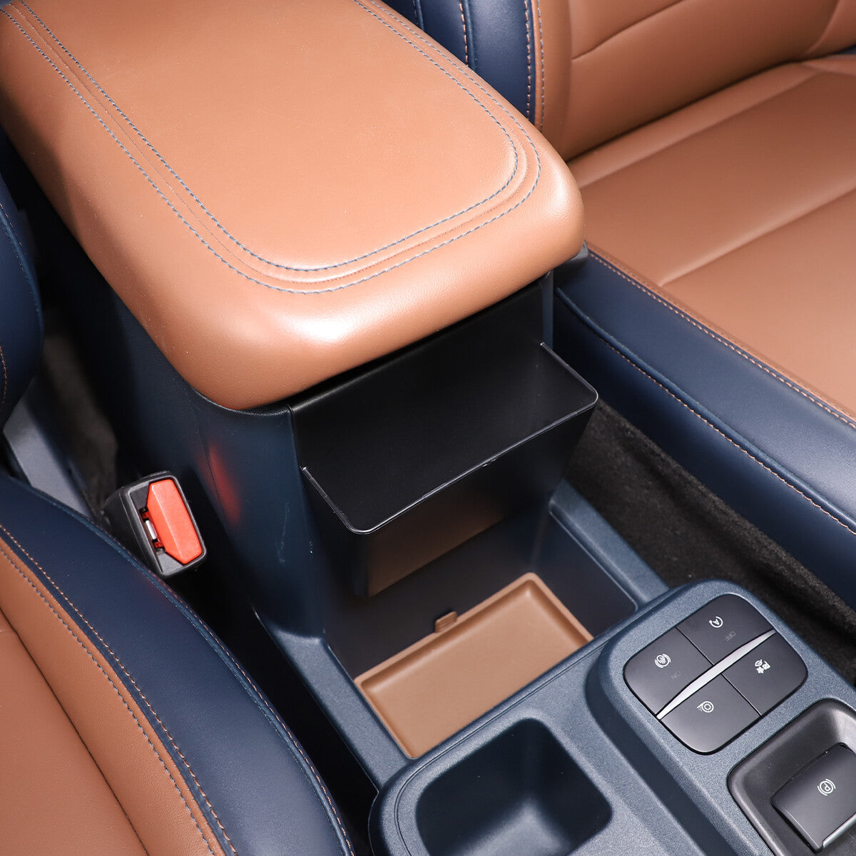 Black interior center navigation rear storage compartment for Mazda MX-5 2016-2023
