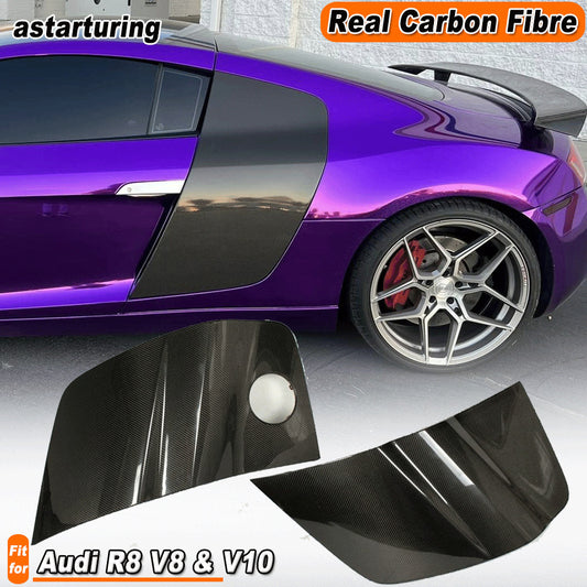 For 2008-2015 for Audi R8 V8  V10 Carbon Fiber Door Fender Side Panel Blades Scoop