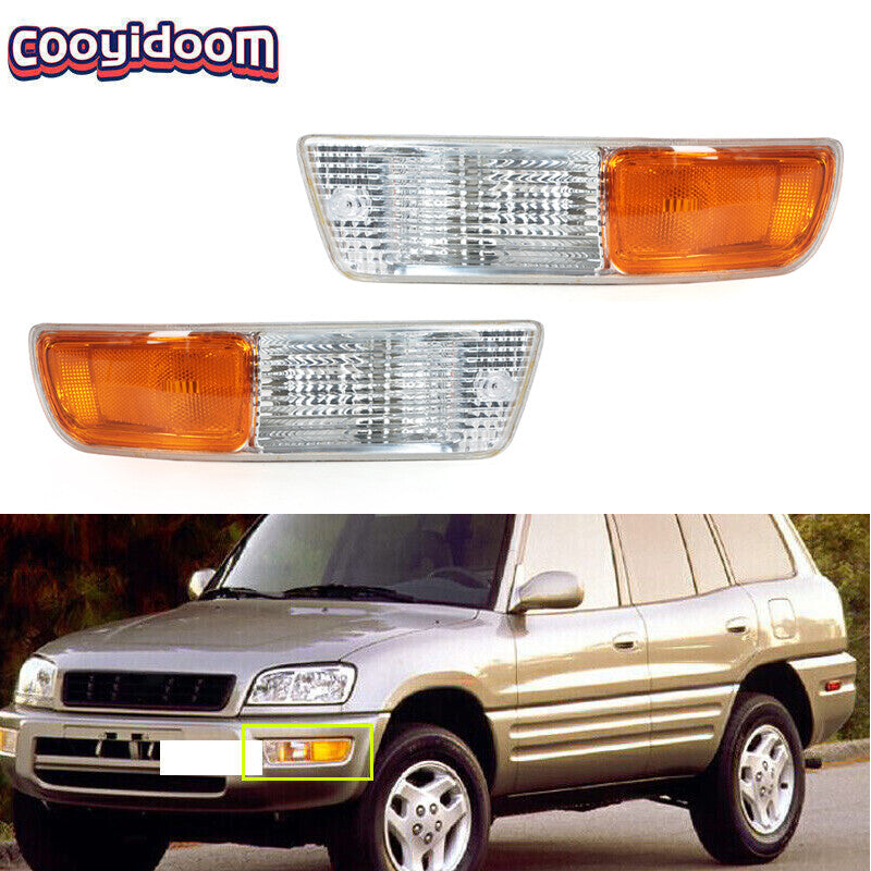 For 1998 1999 for Toyota RAV4 Front Bumper Fog Lamp without bulb No Wire 1 Pair