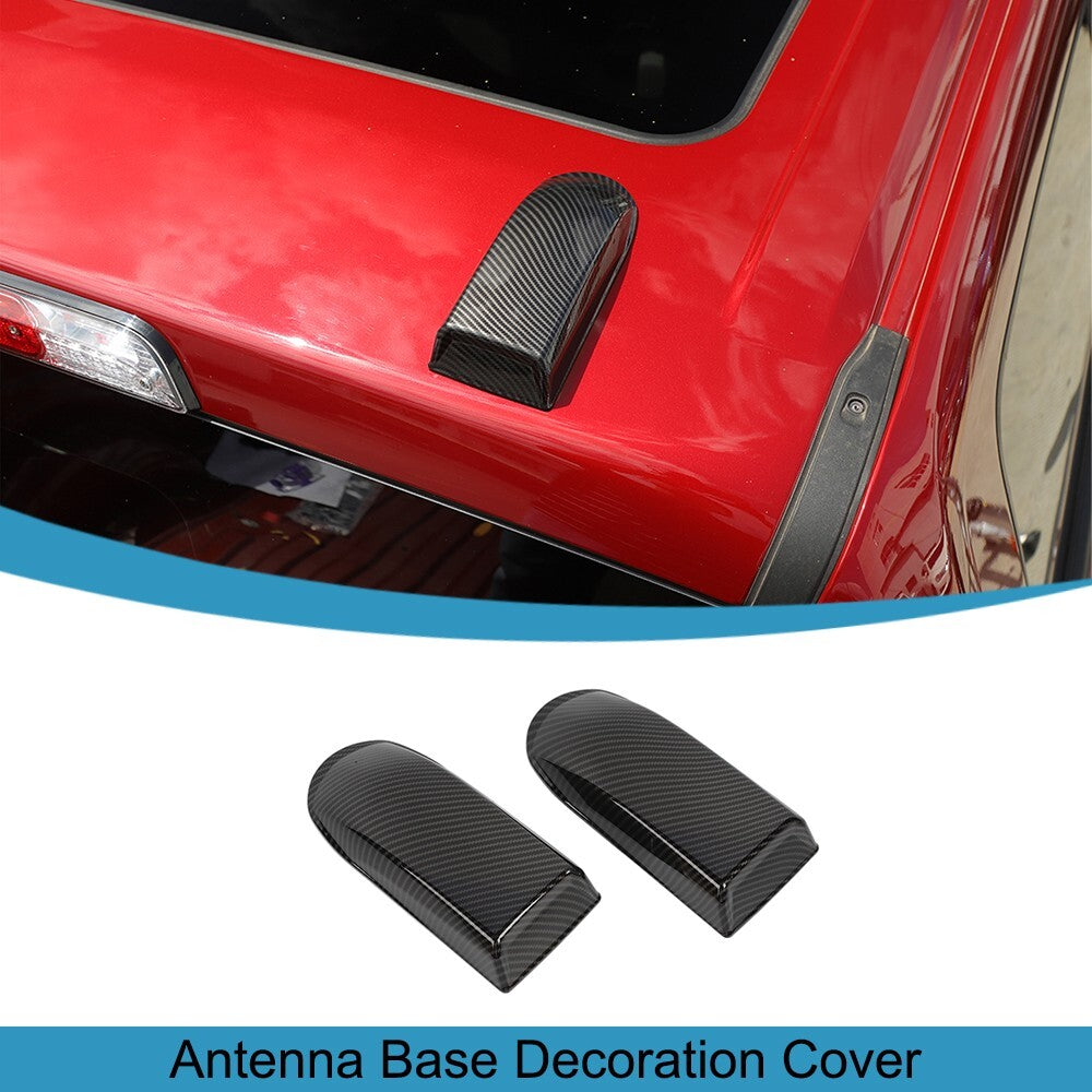 Carbon Fiber Top Roof Antenna Base Cover Trim Stickers for Ford F150 2021-2024