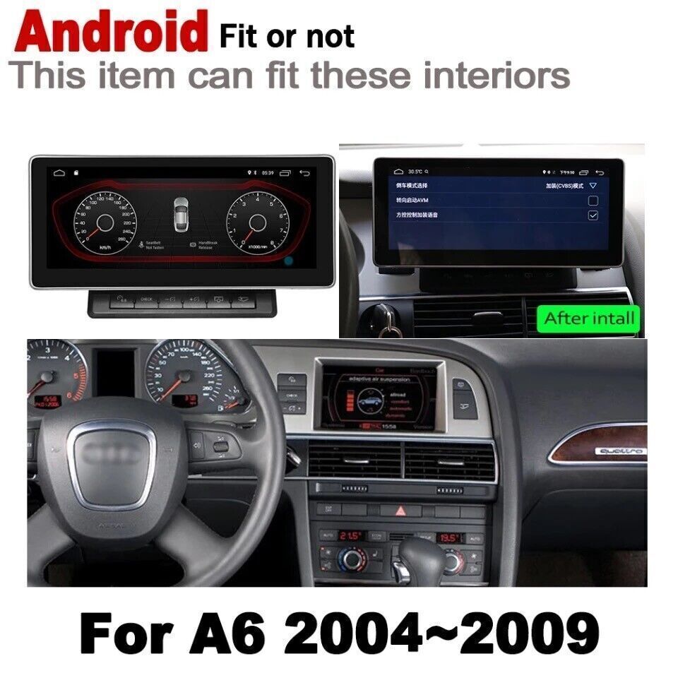 Car Android GPS Navigation Wifi for Audi A6 C6 Q7 10.25 Radio carpaly 2+32G