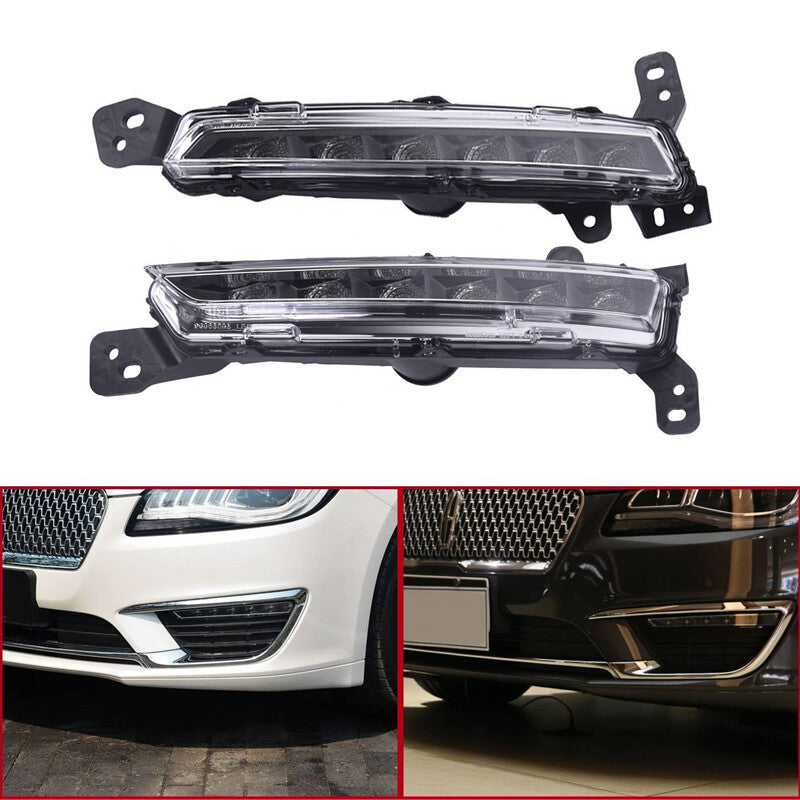LED Daytime Parking Lamps Fog Lights Left Right for Lincoln MKZ 2017 2018-2020
