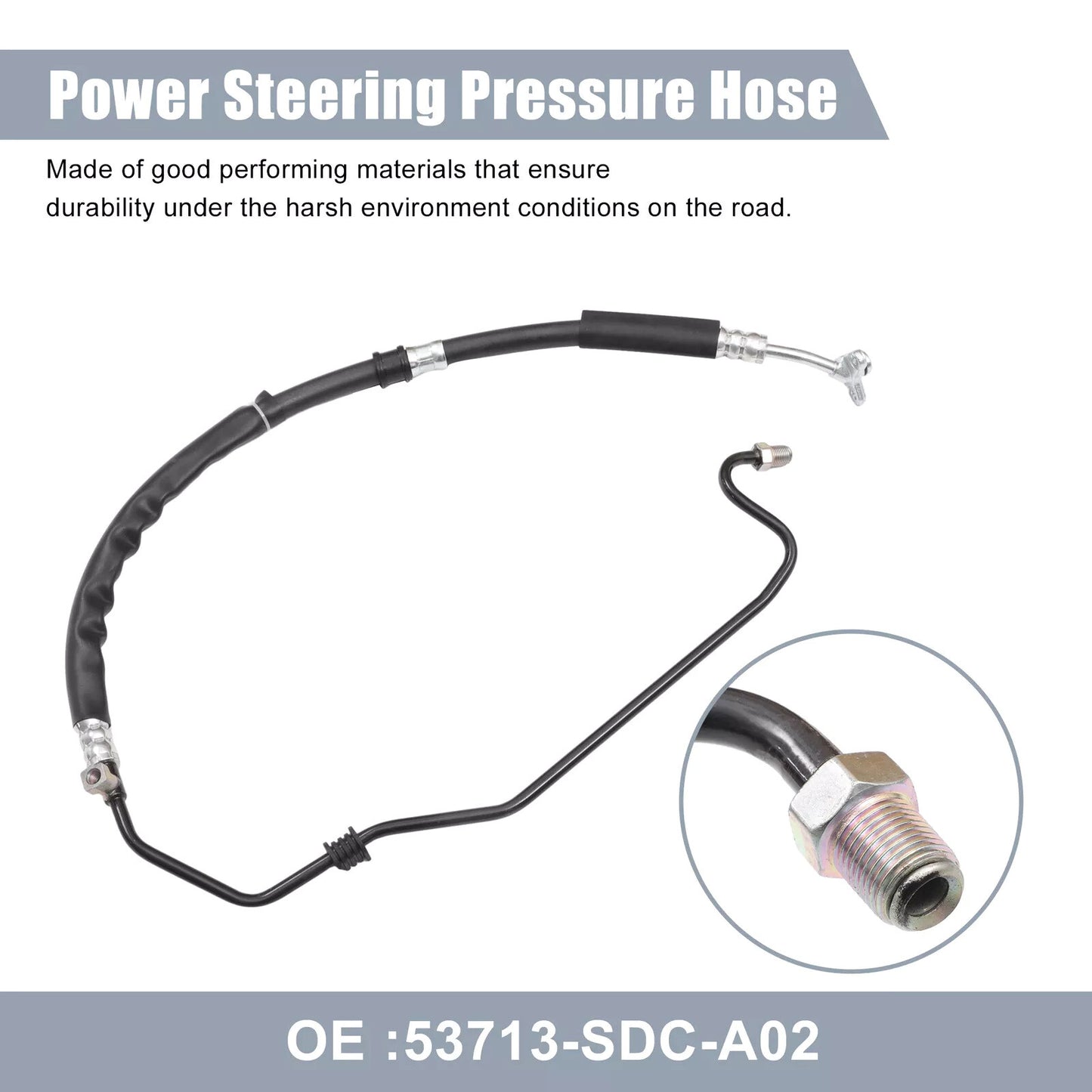 Replacement Power Steering Pressure Hose for Honda Accord 2003-2007 53713SDCA02