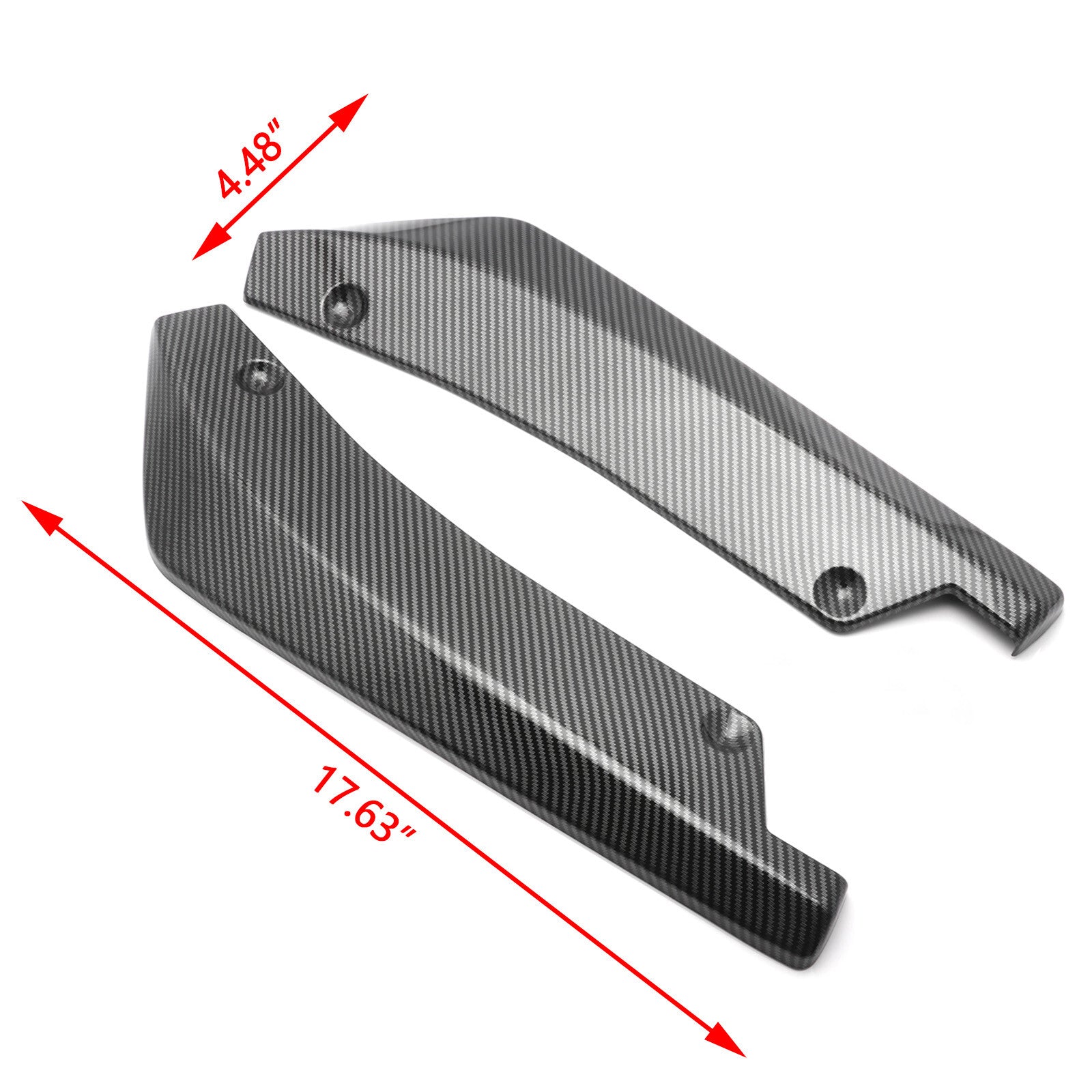 2pcs Carbon Fiber Texture Rear Bumper Splitter Diffuser Canard for Chevy Camaro