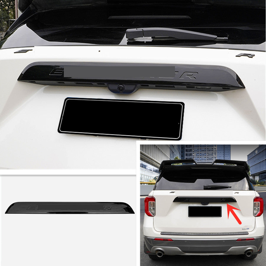 Piano Black ABS Rear Door Trunk Lid Cover Trim for Ford Explorer 2020 2021 2022