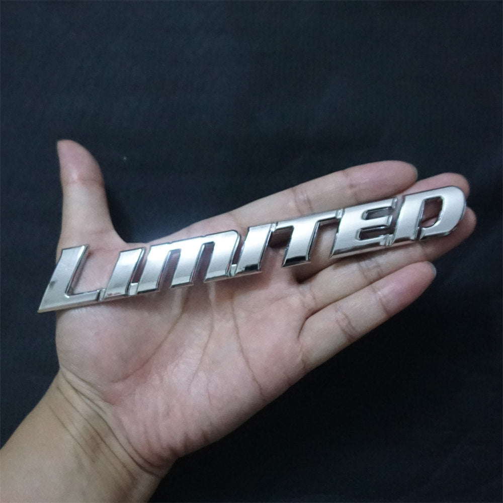 2x Silver Chrome LIMITED High Metal Emblem Decal Sticker Badge V6 4WD SUV Motors