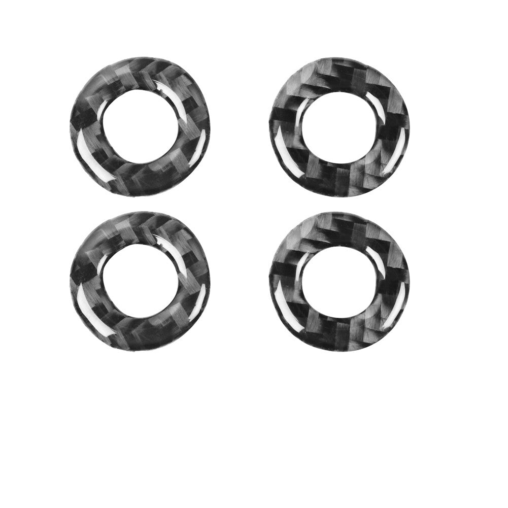 4Pcs Carbon Fiber Interior Door Lock Ring Cover Trim for Dodge Charger 2015-2021