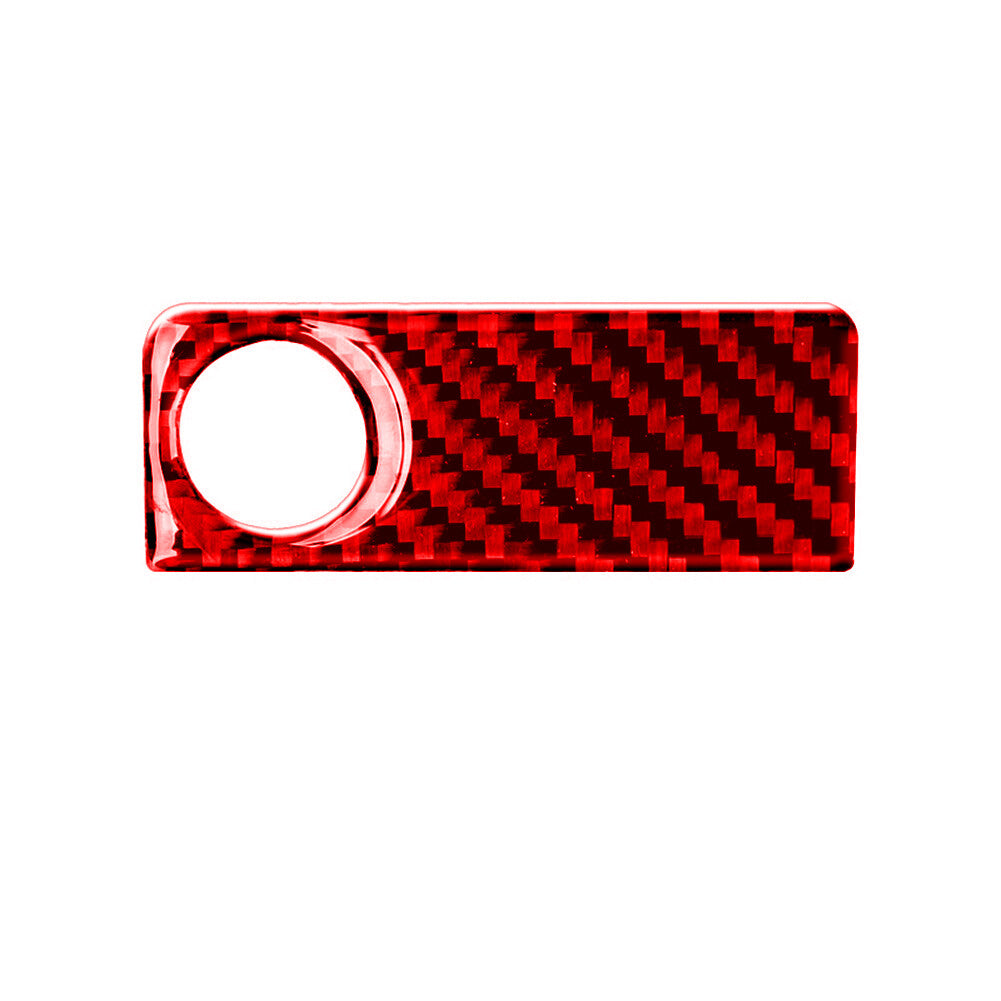 Red Carbon Fiber Passenger Glove Box Switch Cover Trim for Mazda CX-9 2010-2015