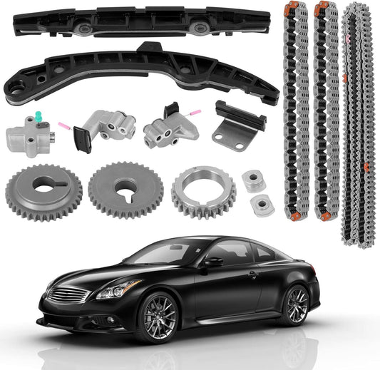 Timing Chain Kit Fit for Infiniti for Nissan 370Z QX70 G37 M37 Q60 V36 VQ37VHR 3.7L