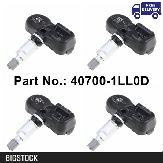 4pcs NEW Tire Pressure Sensor 40700-1LL0D 407001LL0D TPMS Sensor Fit For N ISSAN