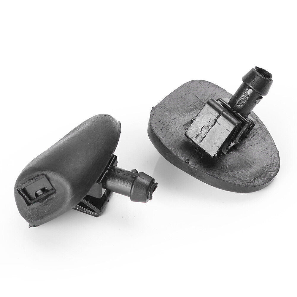 2pcs Front Windscreen Washer Jet Fit for Peugeot 206 C2 Plastic Black Auto Car