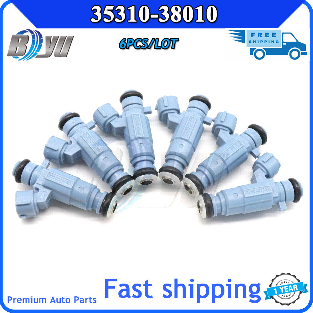 6pcs Fuel Injectors for Hyundai for Kia Sorento 3.5L V6 emusa 2003-2006 35310-38010
