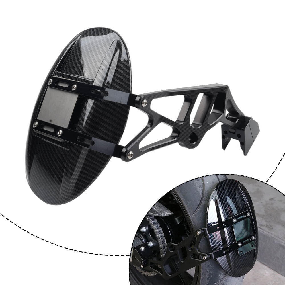 Carbon Fiber Rear Splash Mudguard w/Bracket for KAWASAKI Z1000/SX 2014-20 19