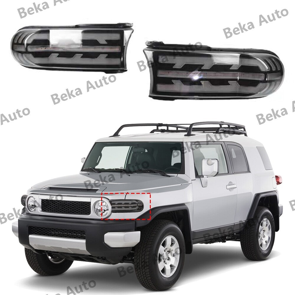 2-pack for Toyota FJ Cruiser 2007-2021 LED daytime running lights with fog lights