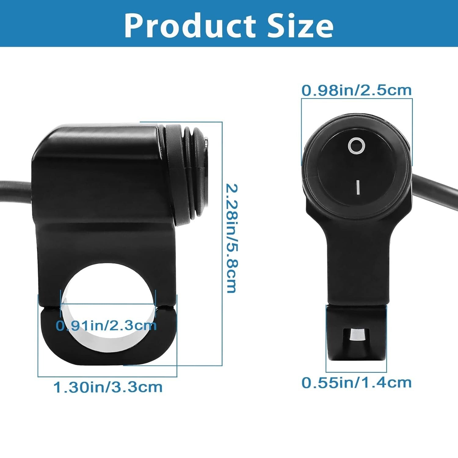 Motorcycle Headlight Switch For Universal 7/8 inch handlebars, for Honda for Yamaha